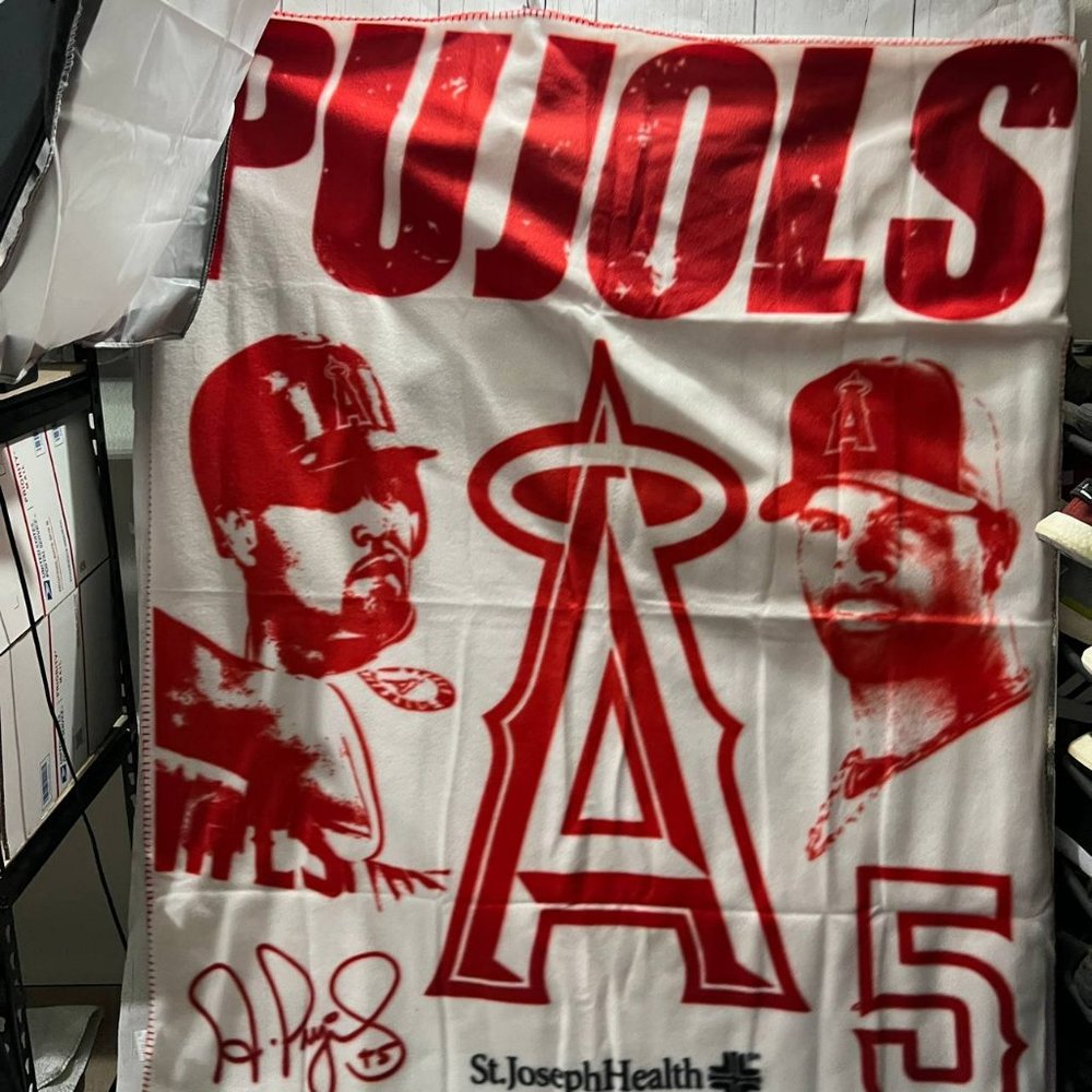 Albert Pujols Los Angeles‎ Angels MLB Fleece Blanket New
